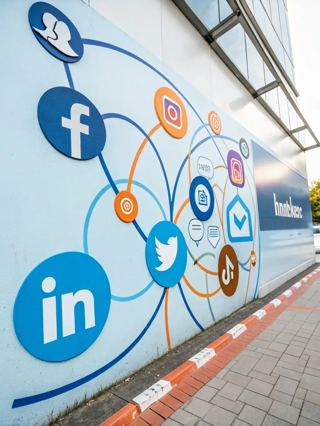 A visually appealing graphic representing brand consistency across various platforms, highlighting Vixo Creators' brand and content management services.