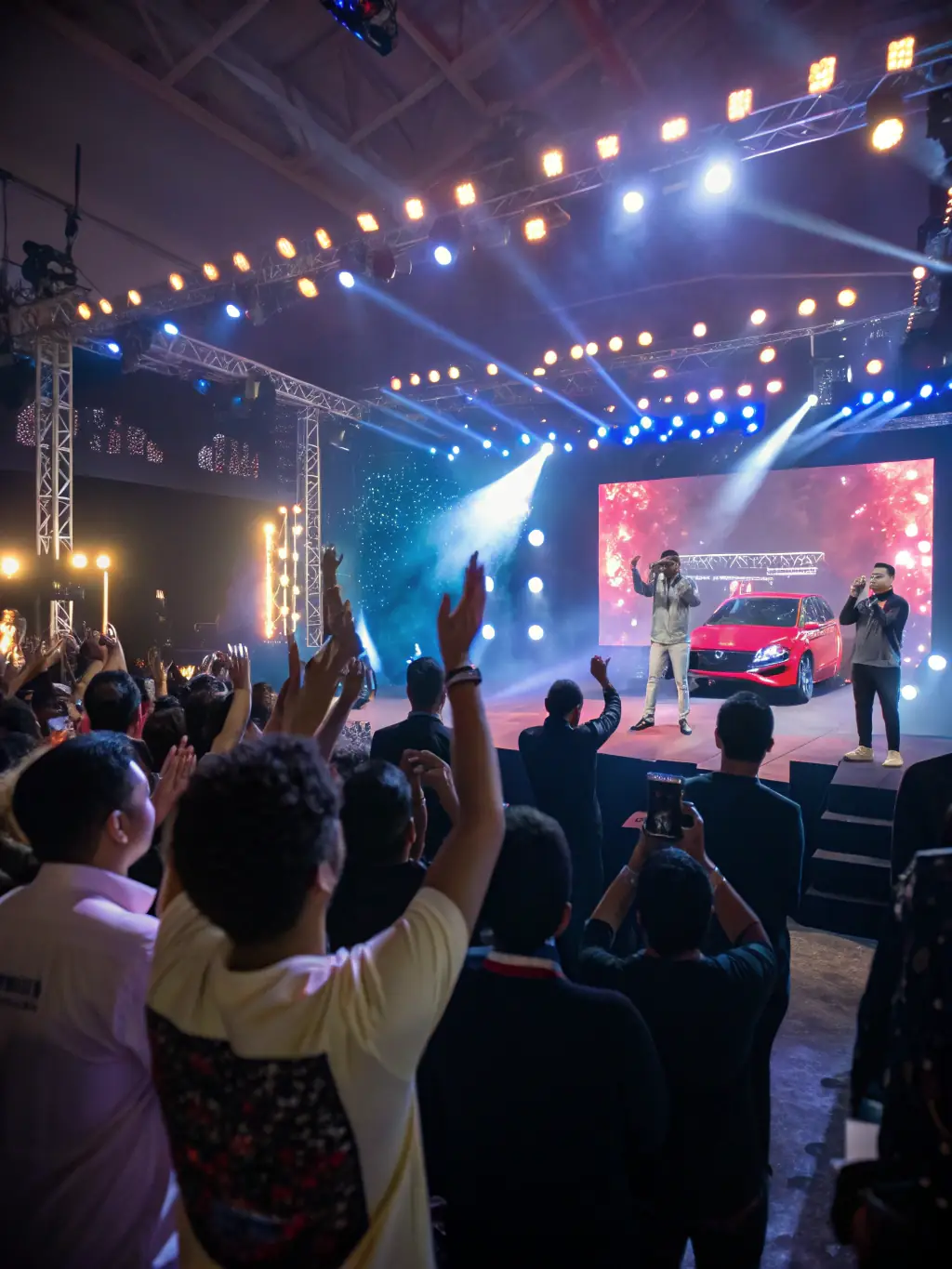 A dynamic image of a successful product launch event, symbolizing Vixo Creators' expertise in event management and promotional activities.